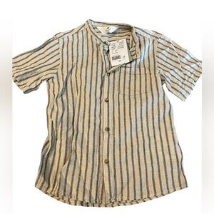H&M boys linen blend shirt 6